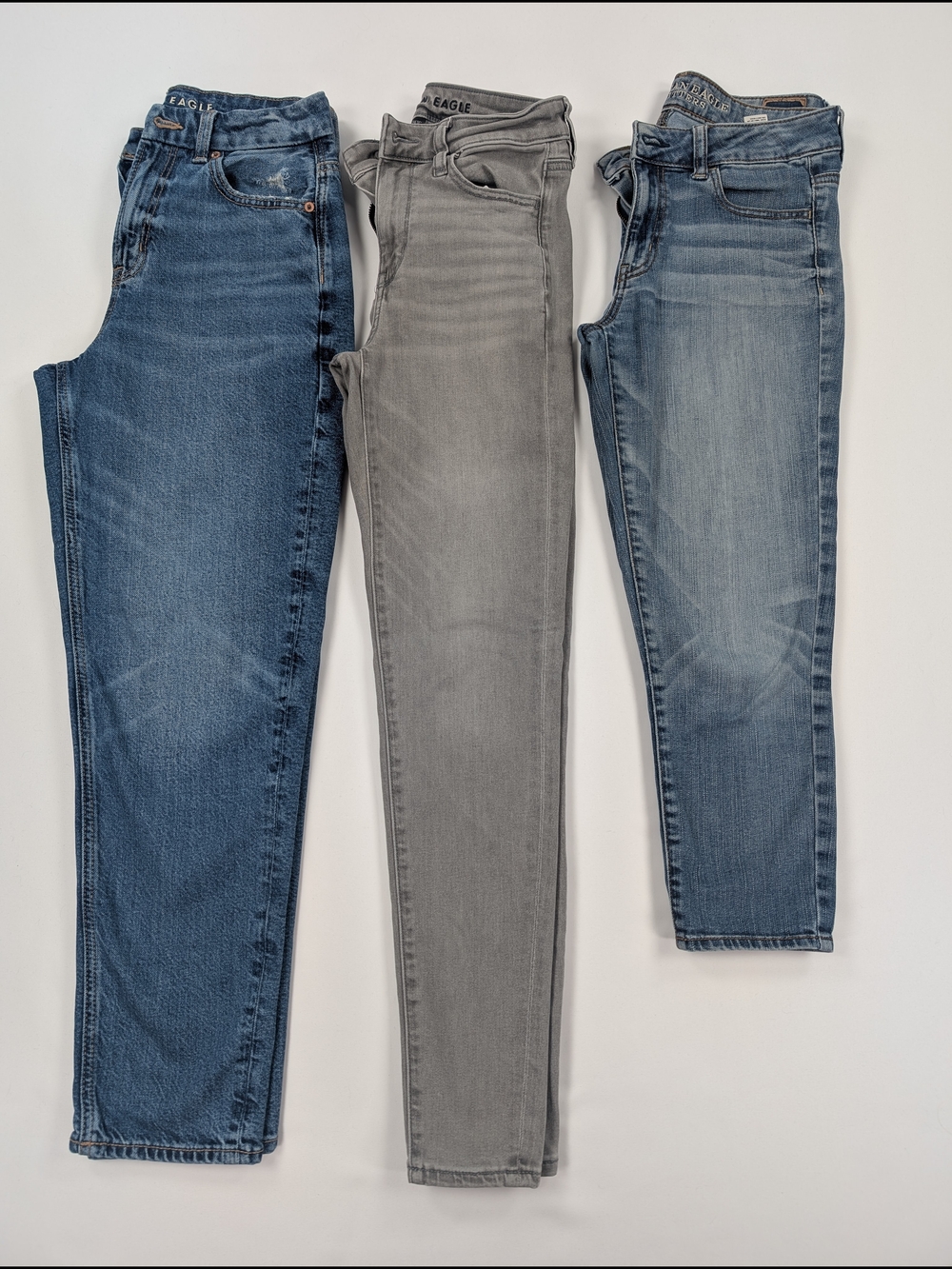 American Eagle Outfitters Women’s Jeans Bundle, 3 Different Styles, Same Size